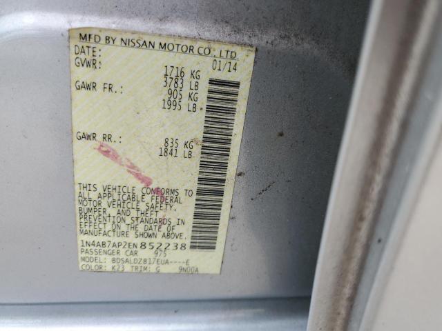 1N4AB7AP2EN852238 Nissan SENTRA S