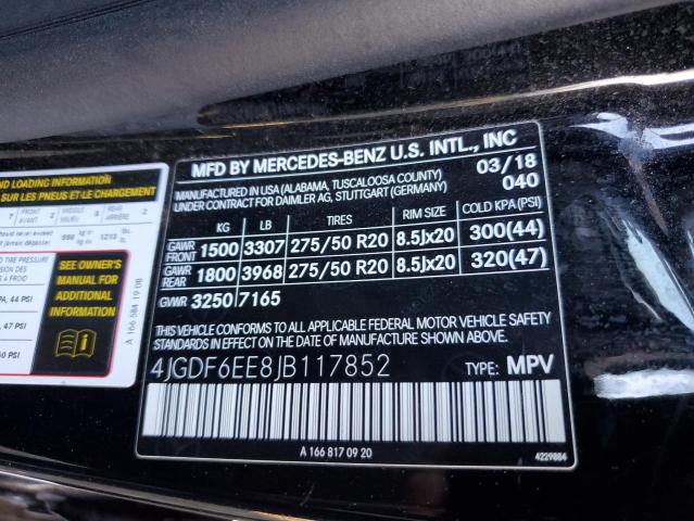 4JGDF6EE8JB117852 Mercedes-Benz Gls 450 4matic