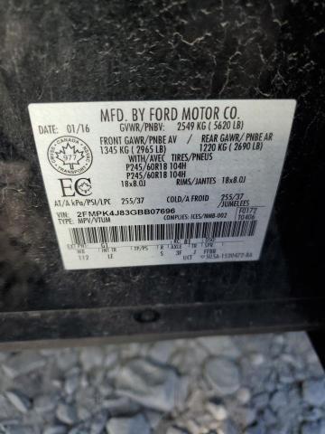 2016 FORD EDGE SEL - 2FMPK4J83GBB07696