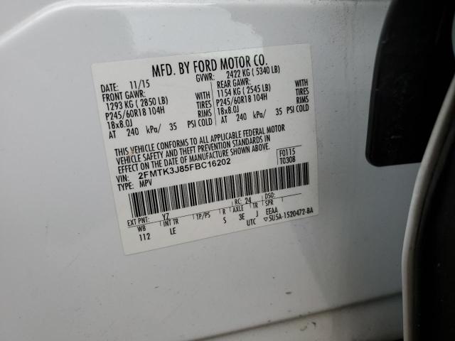 2FMTK3J85FBC16202 Ford EDGE SEL