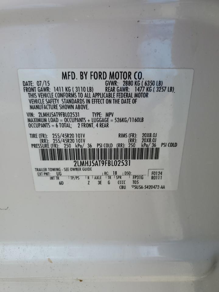 2lmhj5at9fbl02531 2LMHJ5AT9FBL02531 2015 Lincoln Mkt