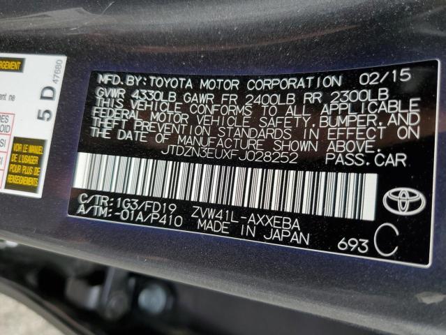 JTDZN3EUXFJ028252 Toyota PRIUS V