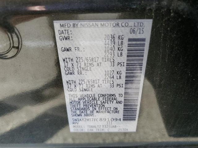 2015 NISSAN ROGUE S/SL 5N1AT2MT7FC891094