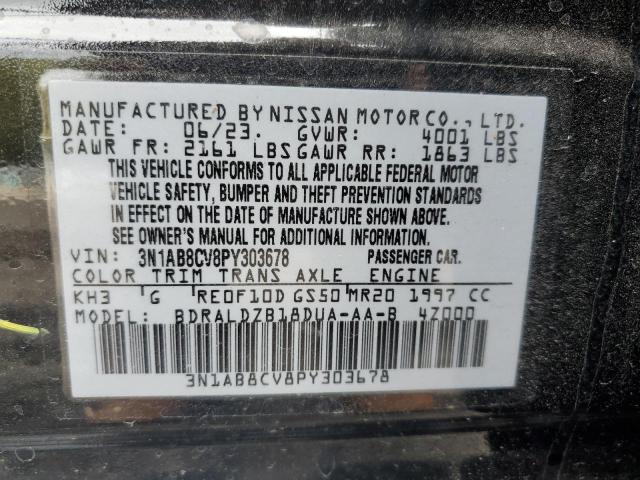 3N1AB8CV8PY303678 Nissan Sentra SV 12