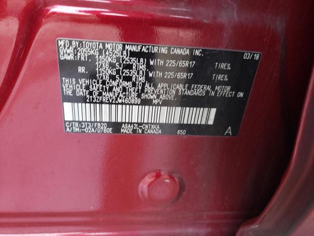 2T3ZFREV2JW460899 TOYOTA RAV4 2018