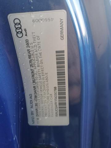 2015 AUDI S5 PREMIUM - WAUCGAFR1FA030788