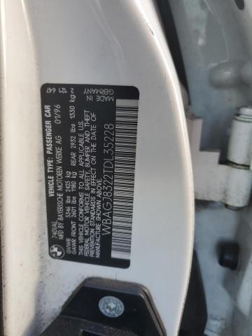 WBAGJ8322TDL35228 Auction: COPART Lot: 73587793 Location: WA - NORTH SEATTLE WBAGJ8322TDL35228 BMW 7 SERIES 1996 WHITE Photo 12