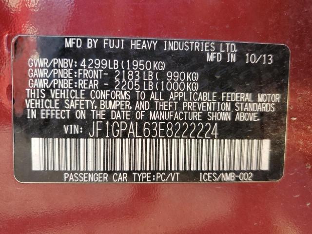 JF1GPAL63E8222224 Subaru Impreza Sport Premium