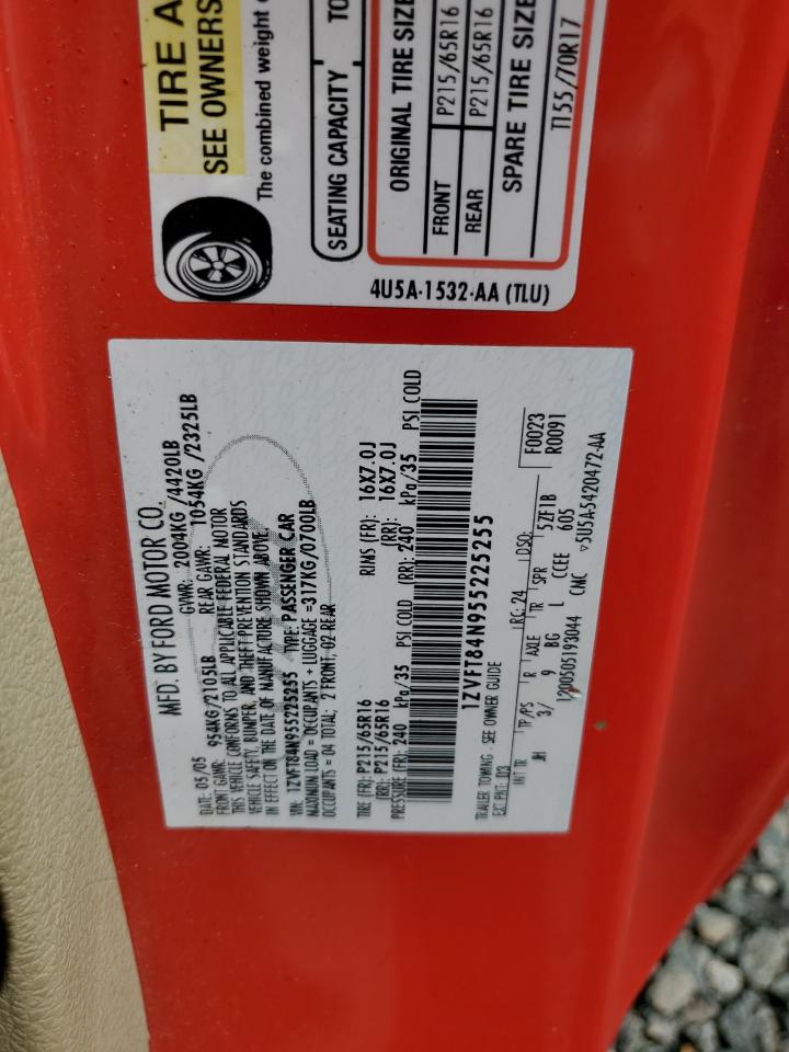 1ZVFT84N955225255 2005 Ford Mustang 1ZVFT84N955225255 2005 Ford Mustang