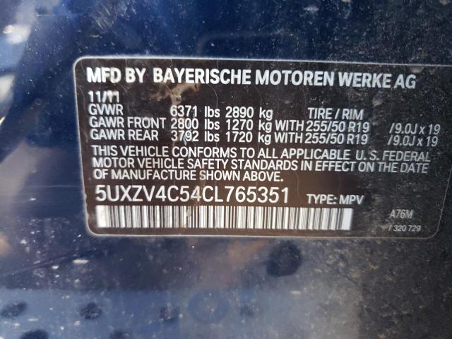 5UXZV4C54CL765351 2012 BMW X5, photo no. 13