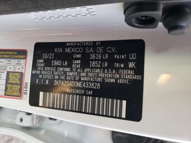 3KPA25AD0ME433828 KIA RIO S