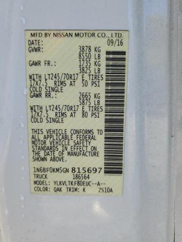2016 NISSAN NV 1500 S - 1N6BF0KM5GN815697