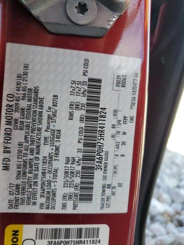 3FA6P0H75HR411824 Ford FUSION SE