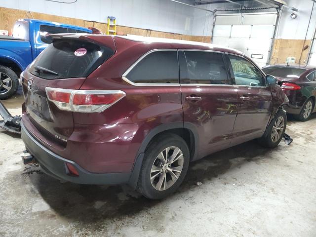 VIN 5TDJKRFH9ES053526 2014 Toyota Highlander, Xle no.3