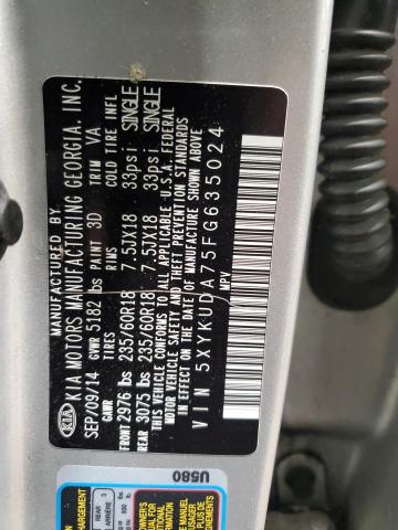 5XYKUDA75FG635024 KIA SORENTO EX