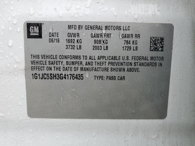 2016 CHEVROLET SONIC LT - 1G1JC5SH3G4176435