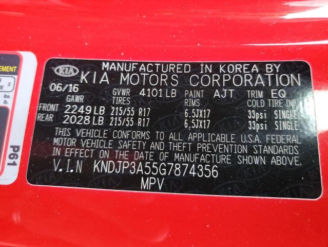 KNDJP3A55G7874356 | 2016 KIA SOUL +