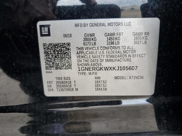 2019 CHEVROLET TRAVERSE L - 1GNERGKWXKJ105607