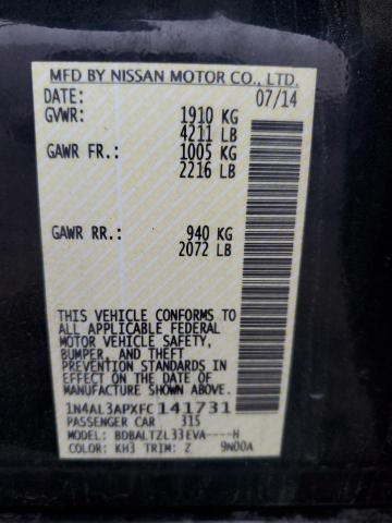 1N4AL3APXFC141731 Nissan ALTIMA 2.5