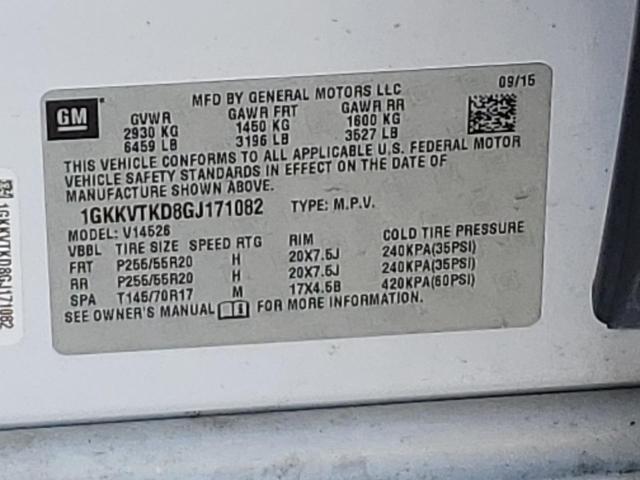 1GKKVTKD8GJ171082 GMC Acadia Denali