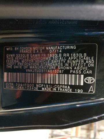 VNKJTUD37FA015287 | 2015 Toyota yaris