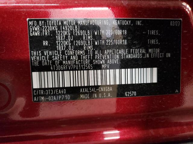 4T3D6RFV7PU112565 Toyota Rav4 Limited