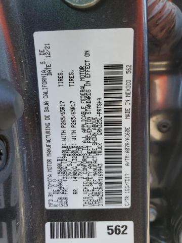 VIN 3TMAZ5CN4NM169943 2022 TOYOTA TACOMA no.12