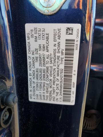 2018 HONDA CRV 2HKRW6H39JH217932
