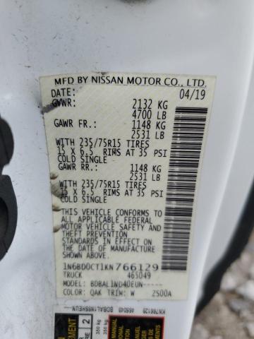 1N6BD0CT1KN766129 Nissan FRONTIER S