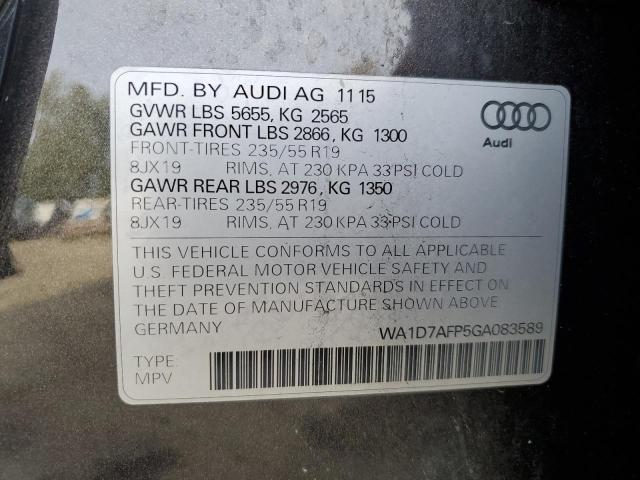 VIN WA1D7AFP5GA083589 2016 Audi Q5, Premium Plus S-... no.12