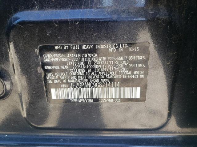2016 SUBARU CROSSTREK - JF2GPANC9G8214114