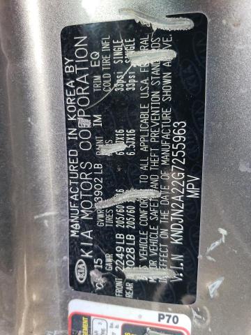 2016 KIA SOUL - KNDJN2A22G7255963