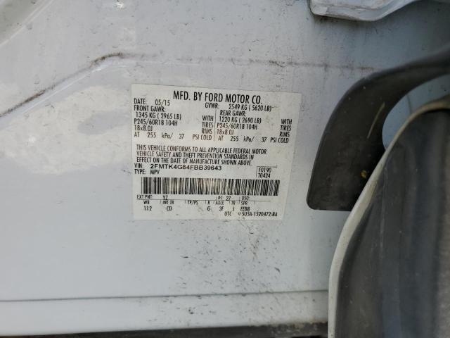 2FMTK4G84FBB39643 Ford EDGE SE