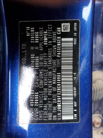 JHMCR6F32HC010903 Honda ACCORD HYBRID