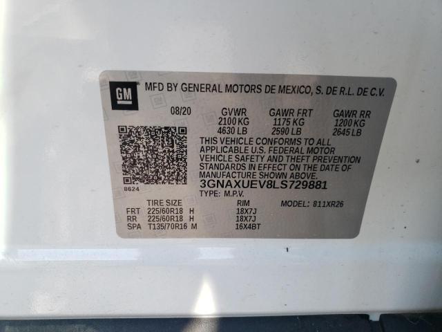 3GNAXUEV8LS729881 Chevrolet EQUINOX LT