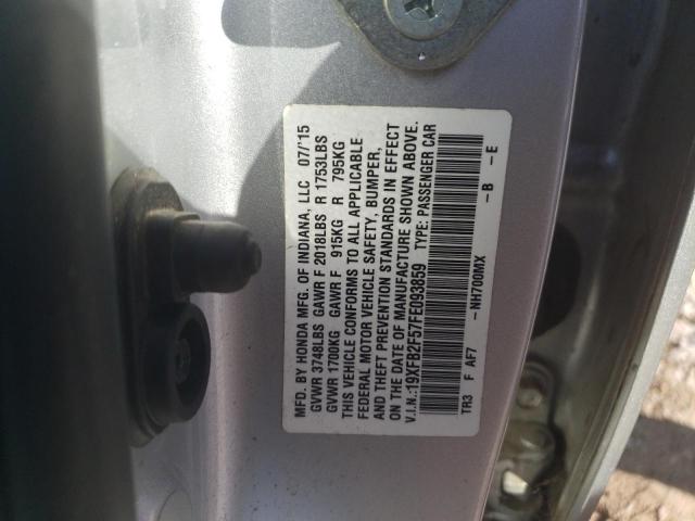 19XFB2F57FE093859 | 2015 Honda civic lx