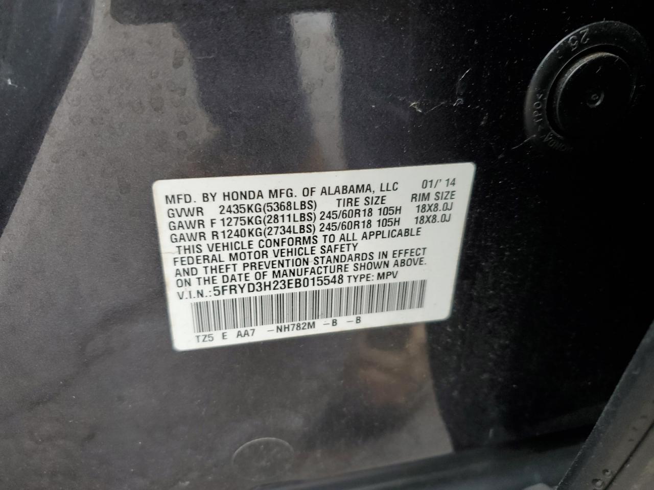 5FRYD3H23EB015548 2014 Acura Mdx