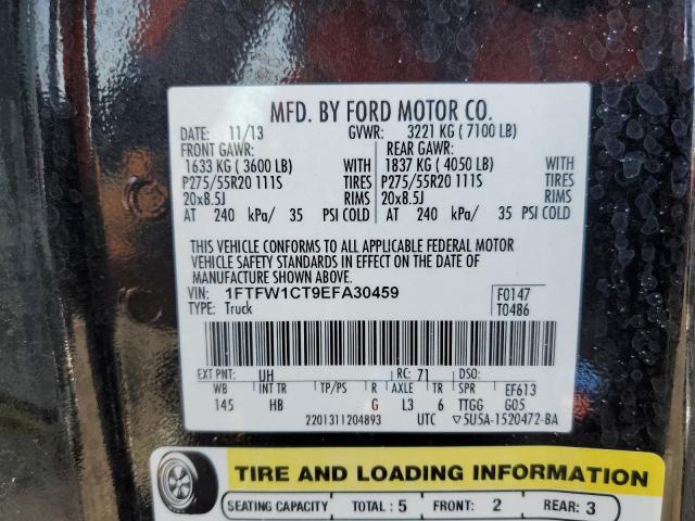 1FTFW1CT9EFA30459 Ford F150 Supercrew