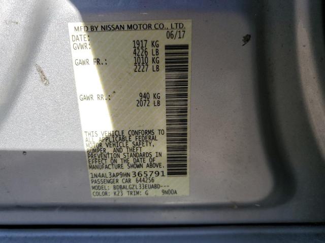 1N4AL3AP9HN365791 Nissan ALTIMA 2.5