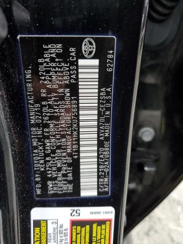 2019 TOYOTA CAMRY L - 4T1B11HK2KU756891