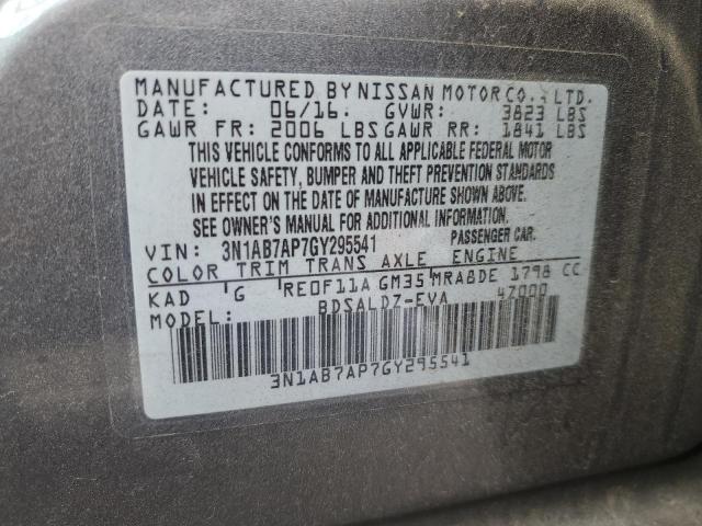 3N1AB7AP7GY295541 Nissan SENTRA S