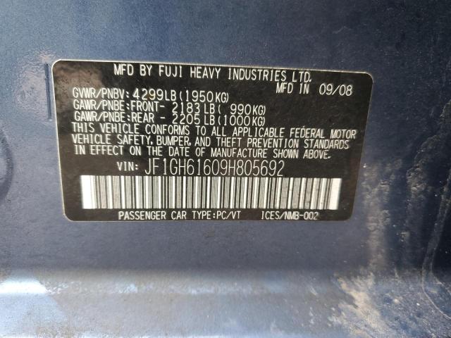 2009 Subaru Impreza 2.5I VIN: JF1GH61609H805692 Lot: 70519763
