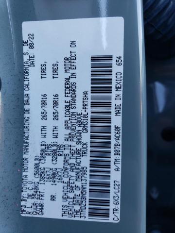 3TMDZ5BN5NM137985 | 2022 TOYOTA TACOMA DOU