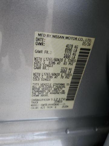 1N6BA1F45GN512370 Nissan Titan Xd Sl