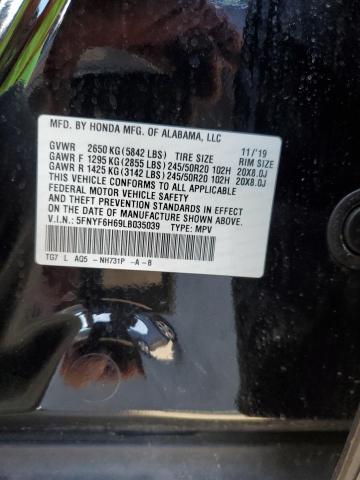 5FNYF6H69LB035039 Honda Pilot Touring