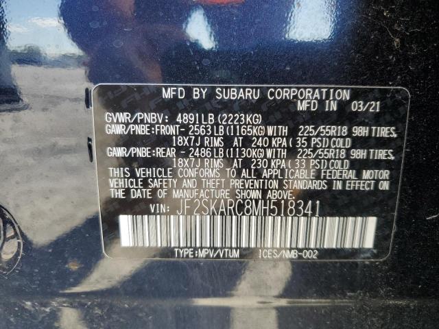 JF2SKARC8MH518341 Subaru Forester Sport