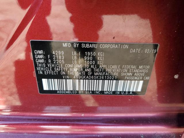 4S3GKAD65K3613021 Subaru Impreza Premium