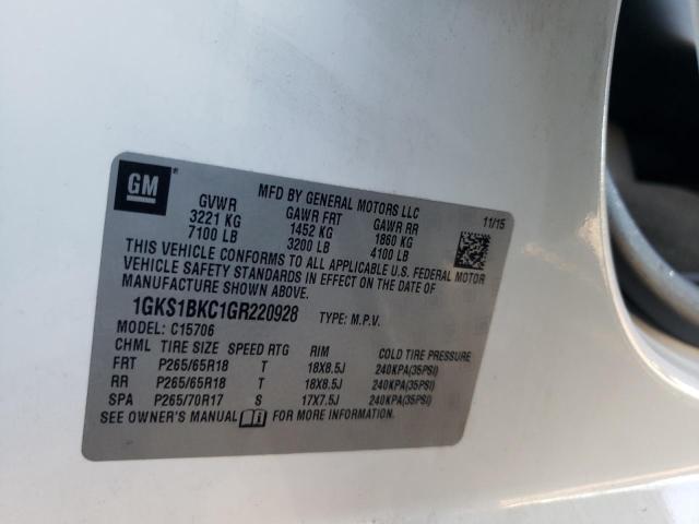 2016 GMC Yukon Slt VIN: 1GKS1BKC1GR220928 Lot: 71147513