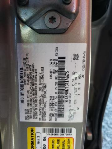 3FA6P0H71GR176675 Ford FUSION SE