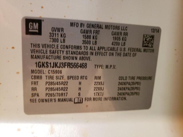 1GKS1JKJ3FR566468 | 2015 GMC YUKON XL D